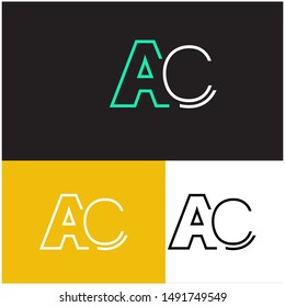 Logo AC, A, C, CA design template. Logo modern for your business