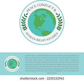 Logo for an academic subject. Peace Conflict and Human Right Studies