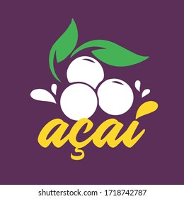 Logo Acai Brazilian Fruit Amazon Brazil