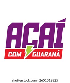 logotipo para negócios de açaí e guaraná com tipografia personalizada contemporânea português