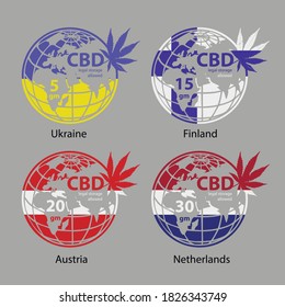 logo acceptable storage cannabis in grams vector