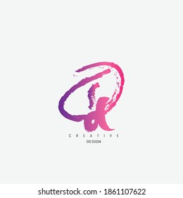 logo ad, da minimalist and unique with elegant pink lines, abstract lines symbolizing women's hair