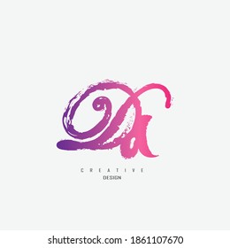 logo ad, da minimalist and unique with elegant pink lines, abstract lines symbolizing women's hair