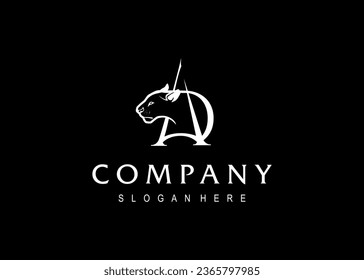 logo ad with lion vector logo design