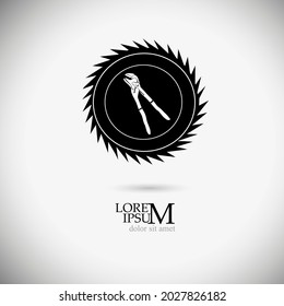 Logo-verstellbarer Schlüssel. Vektorgrafik