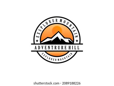 LOGO ADVENTURE HILL EXSPLORERR ILUSTRATION