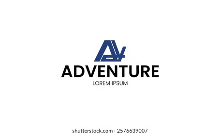  logo adventure with letter adv