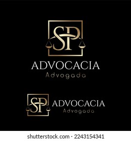 Logo Advocacia basado en la letra inicial SP