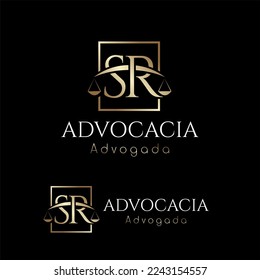 Logo Advocacia based on the initial letter SR