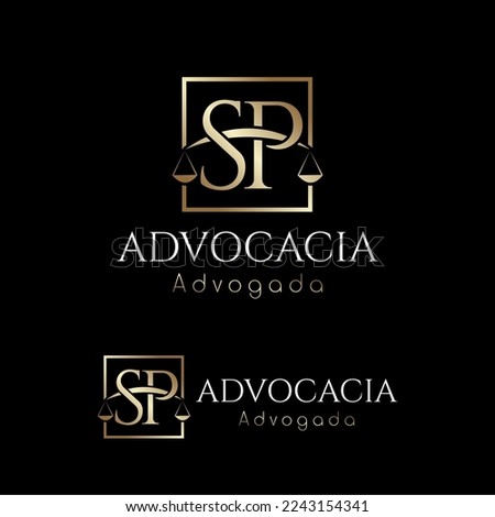 Logo Advocacia based on the initial letter SP Stock photo © 