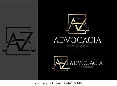 Logotipo, logotipo de Advocacy basado en la letra inicial az
