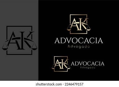 Logotipo, logotipo de Advocacy basado en la letra inicial ak