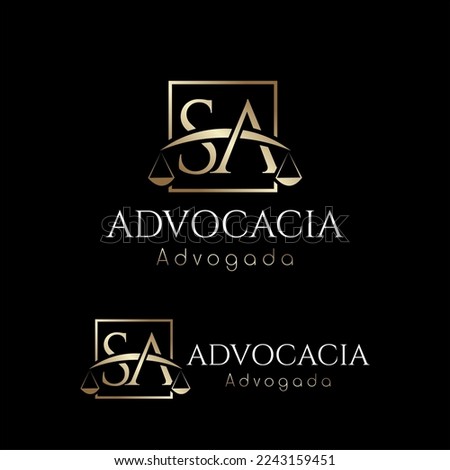 Logo, Advocacy logo based on the initial letter SA Stock photo © 