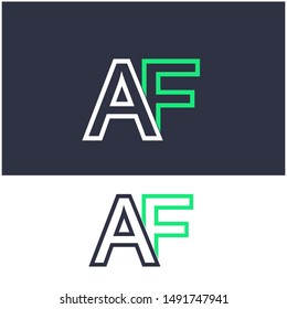 Logo AF, A, F, FA design template. Logo modern for your business