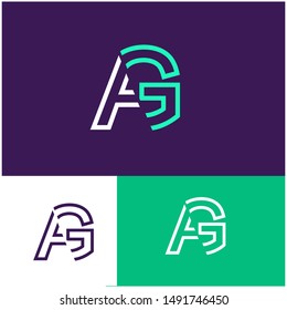 Logo AG, A, G, GA design template. Logo modern for your business