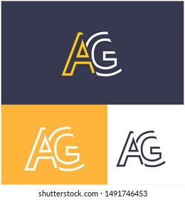 Logo AG, A, G, GA design template. Logo modern for your business