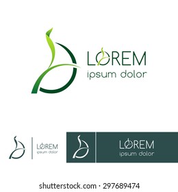 Logo for agricultural company or environmental organization, vector template