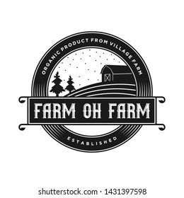 Logo for the agricultural industry with barn element