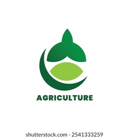 Logo Agriculture  Elegant modern Featuring Fresh Produce and Natural Elements This logo features a plant icon depicting the sustainable agriculture industry and the beauty and harmony of nature.