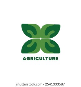 Logo Agriculture  Elegant modern Featuring Fresh Produce and Natural Elements This logo features a plant icon depicting the sustainable agriculture industry and the beauty and harmony of nature.