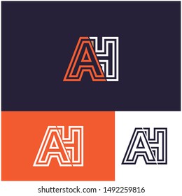Logo AH, A, H, HA design template. Logo modern for your business