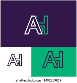Logo AH, A, H, HA design template. Logo modern for your business