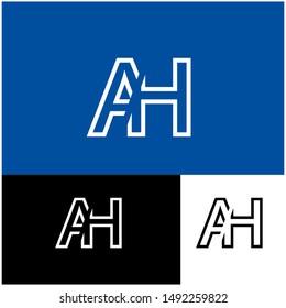 Logo AH, A, H, HA design template. Logo modern for your business