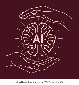 logo of AI Brain in Hands