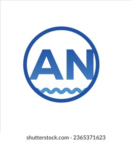 AN logo, logo AN Ai design Modern logo