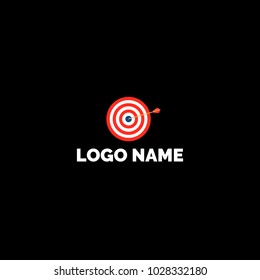 Logo aim, the arrow hit the target
