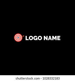 Logo aim, the arrow hit the target