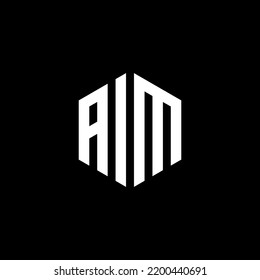 
Polígono de diseño de carta AIM con logotipo