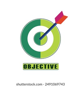 The logo with the aim target symbol symbolizes the target goal of a company
