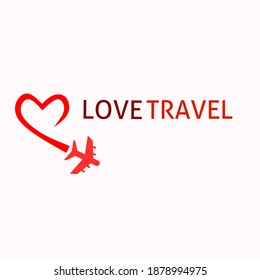 Logo airplane and love for traveling 