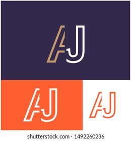 Logo AJ, A, J, JA design template. Logo modern for your business