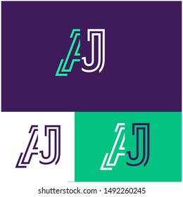 Logo AJ, A, J, JA design template. Logo modern for your business