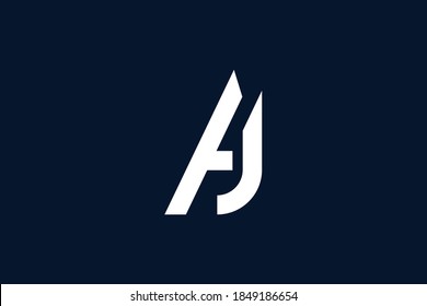 Logo AJ JA home alphabet letter design and template. Initial based minimal flat monogram icon vector
