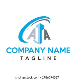 diseño vectorial de la compañía de logotipo aja. firma de autobuses