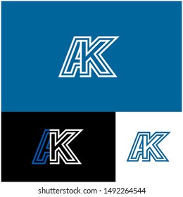 Logo AK, A, K, KA design template. Logo modern for your business