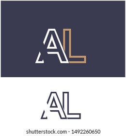 Logo AL, A, L, LA design template. Logo modern for your business