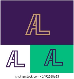 Logo AL, A, L, LA design template. Logo modern for your business