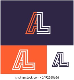 Logo AL, A, L, LA design template. Logo modern for your business