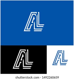 Logo AL, A, L, LA design template. Logo modern for your business