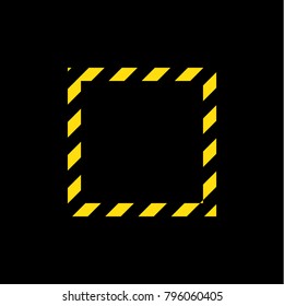 logo alarm yellow lines vector