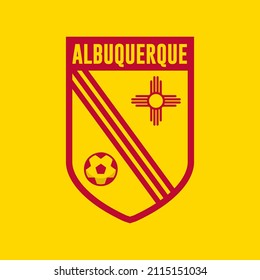 Logo Albuquerque New Mexico Usa Football Stock Vector (Royalty Free ...