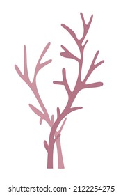 Logo of algae in two colors, beautiful twigs