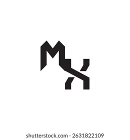 logo alphabet esport gaming design modern futuristic MX Initial monogram sport Alphabet