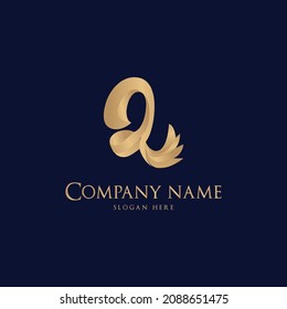 Logo  Alphabet With Wings Gradient 
