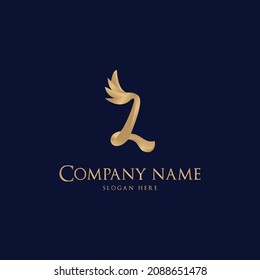 Logo  Alphabet With Wings Gradient 