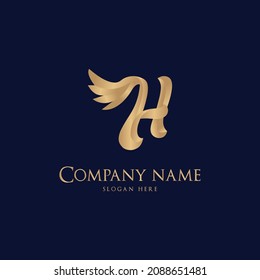 Logo  Alphabet With Wings Gradient 